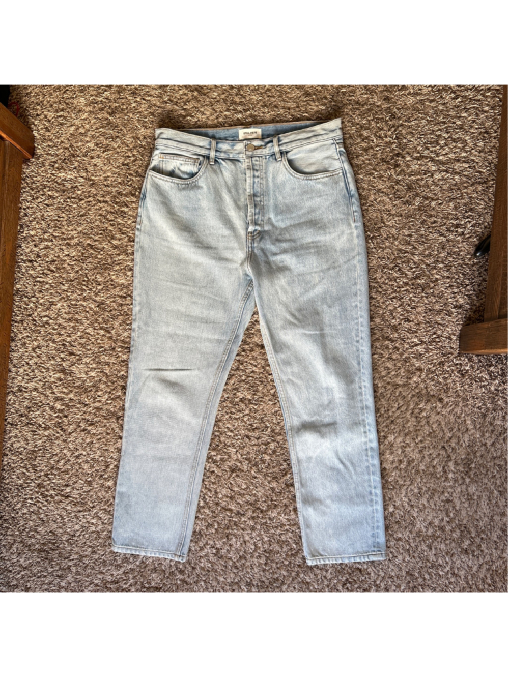 Still Here Tate Cotton Jeans with Dusty Pink Stripe - Women’s Size 30 25” Inseam